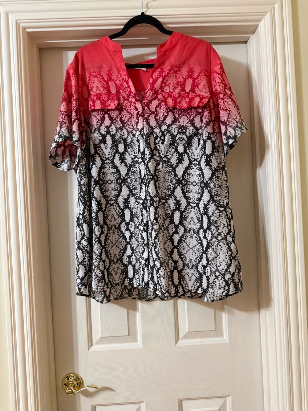 Calvin Klein plus size Pink Ombre Snake-Print Blouse